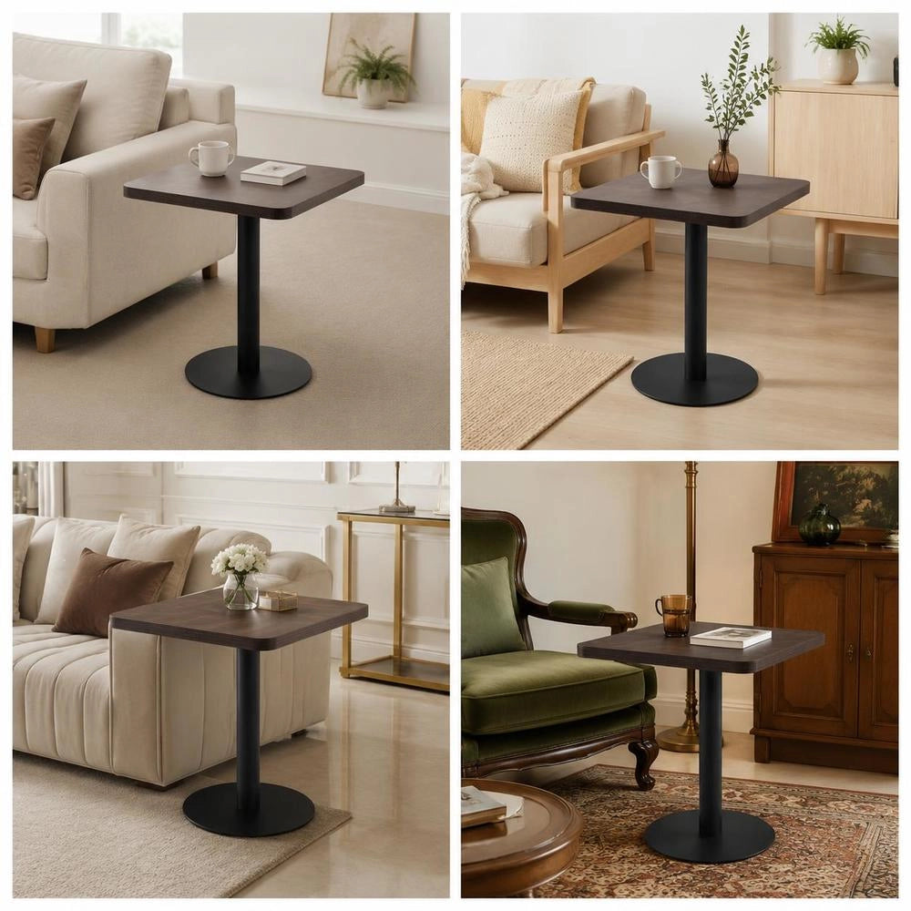 Bistro Table, Dark Brown, 60x60 Cm, MDF