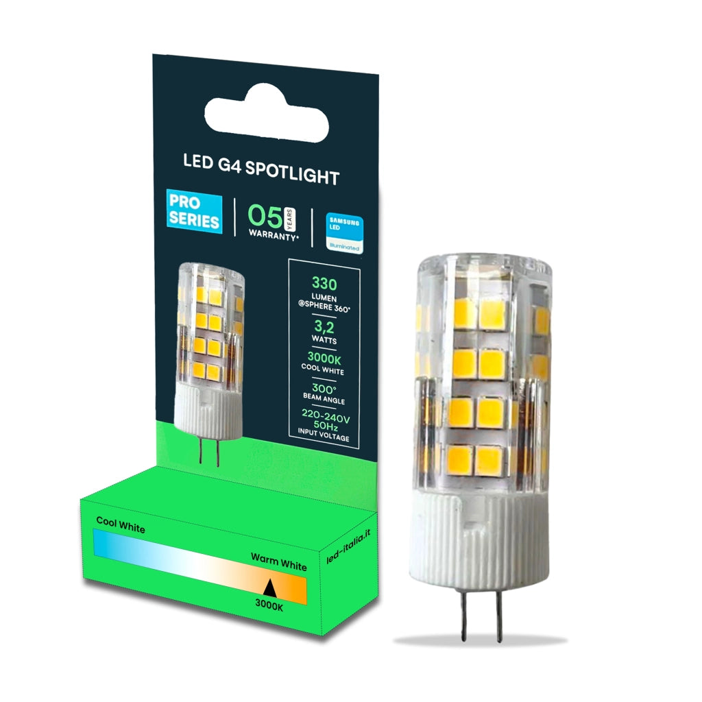 Spotlight LED Samsung Chip - G4 3.2W Plastic 3000K
