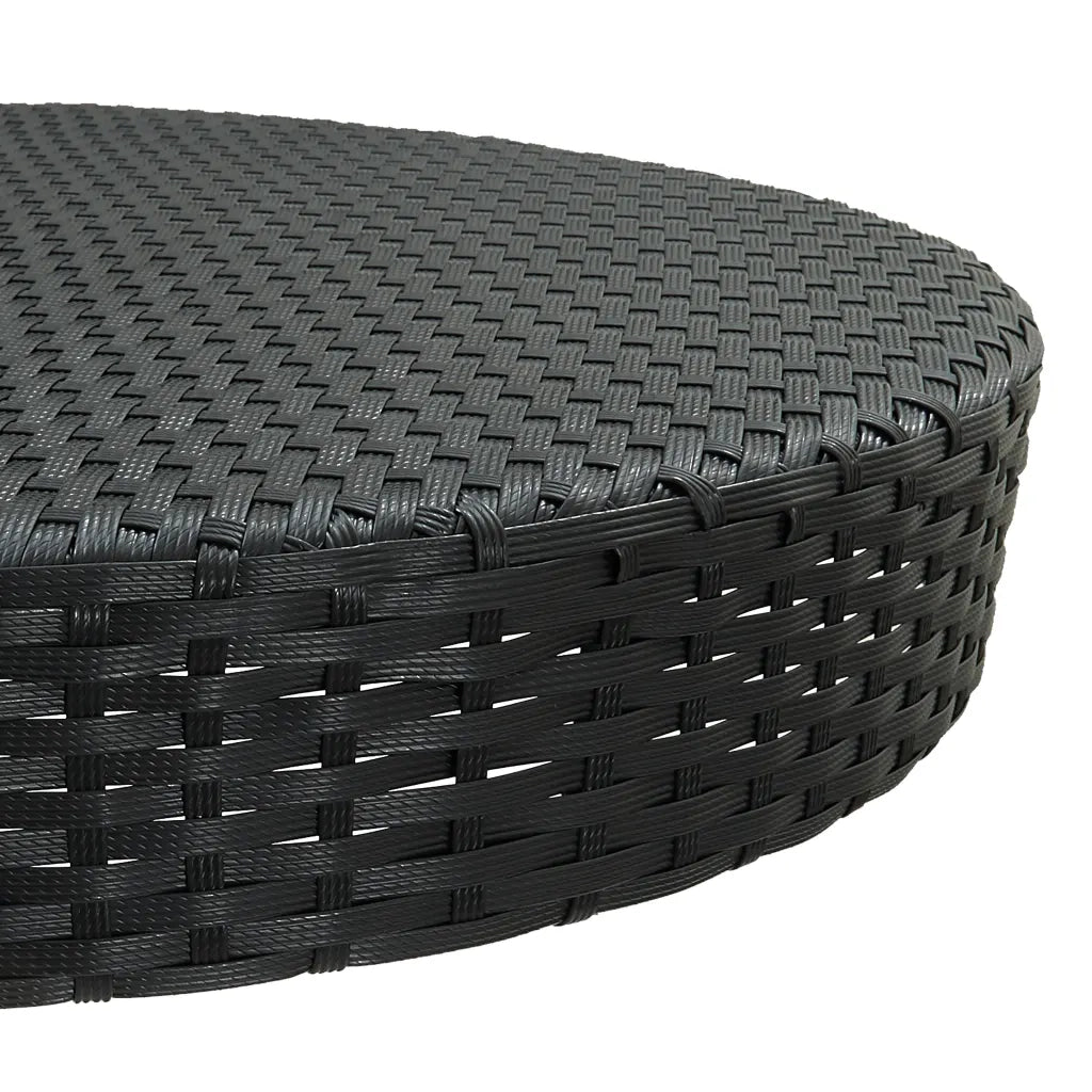 Set Bar da Giardino 5 pz con Cuscini Polyrattan Nero 3094775