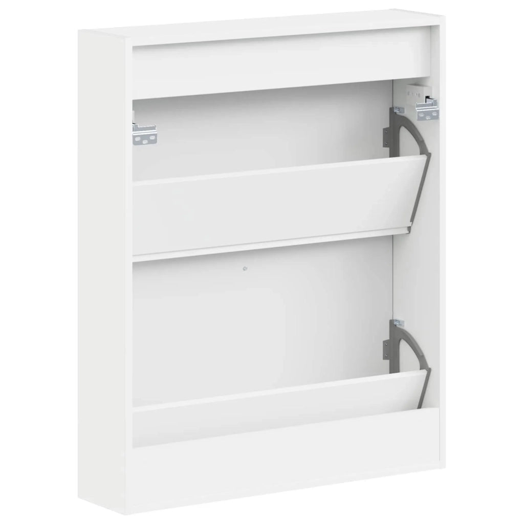 Mobiletto per Scarpe da Muro BREDA 71 x 17 x 86 cm Bianco 897515