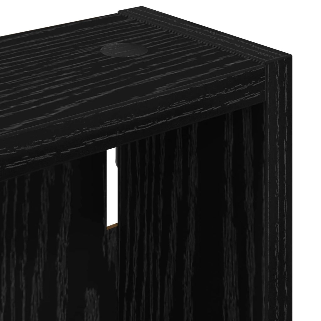 Armoire murale de salle de bain Chêne Noir 30 x 10 x 50 cm
