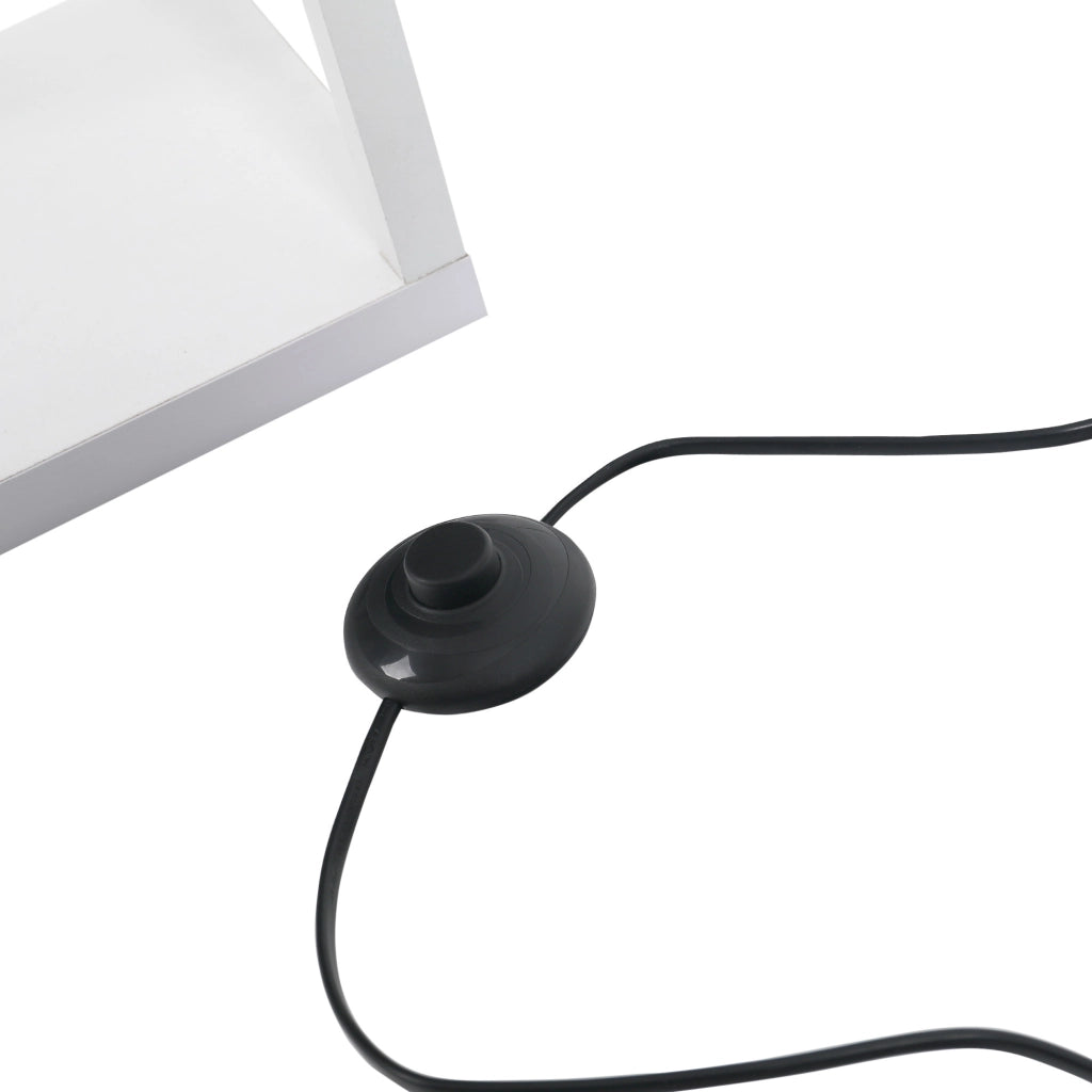 Lampada da Terra con Mensole ¨C Xylo ¨C Legno Bianco E27