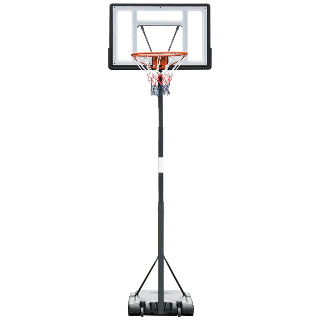 Canestro da Basket con Palo e Pannello ¨C Xylo ¨C Base su Ruote Altezza Regolabile 2,55-3,05m Nero Bianco