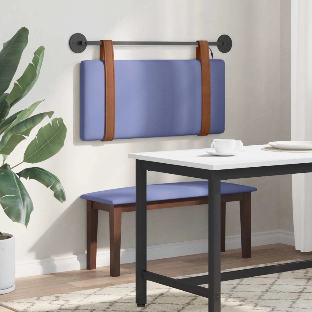 Testiera | Testata sospesa Con luce LED Blu jeans PU Antico