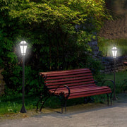LAMPADA SOLARE da giardino LED nera in ABS IP44 Set da 2 pezzi