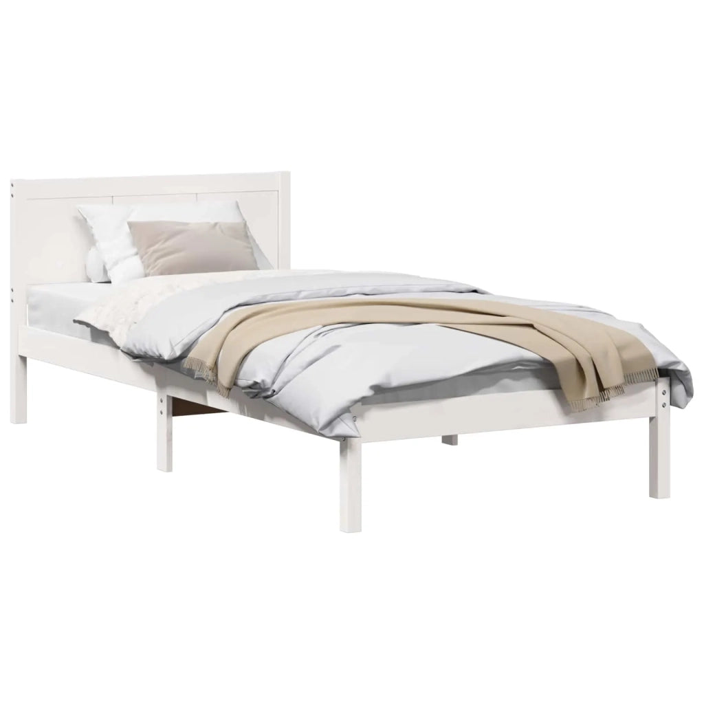 Struttura del letto Bianco 80 x 200 cm Legno massello di pino 872204