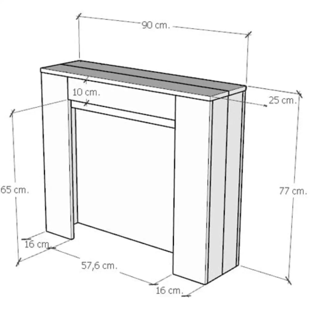 Consolle allungabile 90Ã—25/211 cm Anea Novce