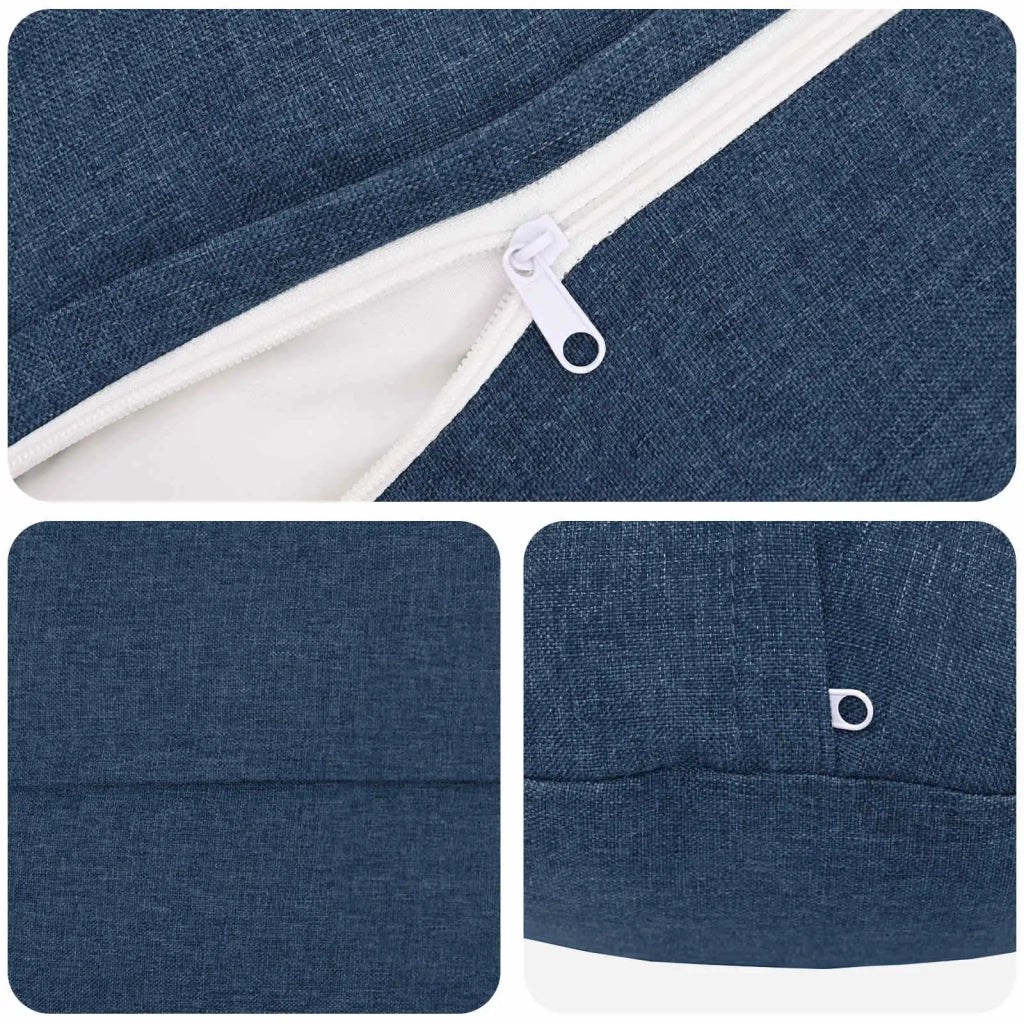 Cuscino con cuscino HEERLEN 2 pz Blu Tessuto 928667