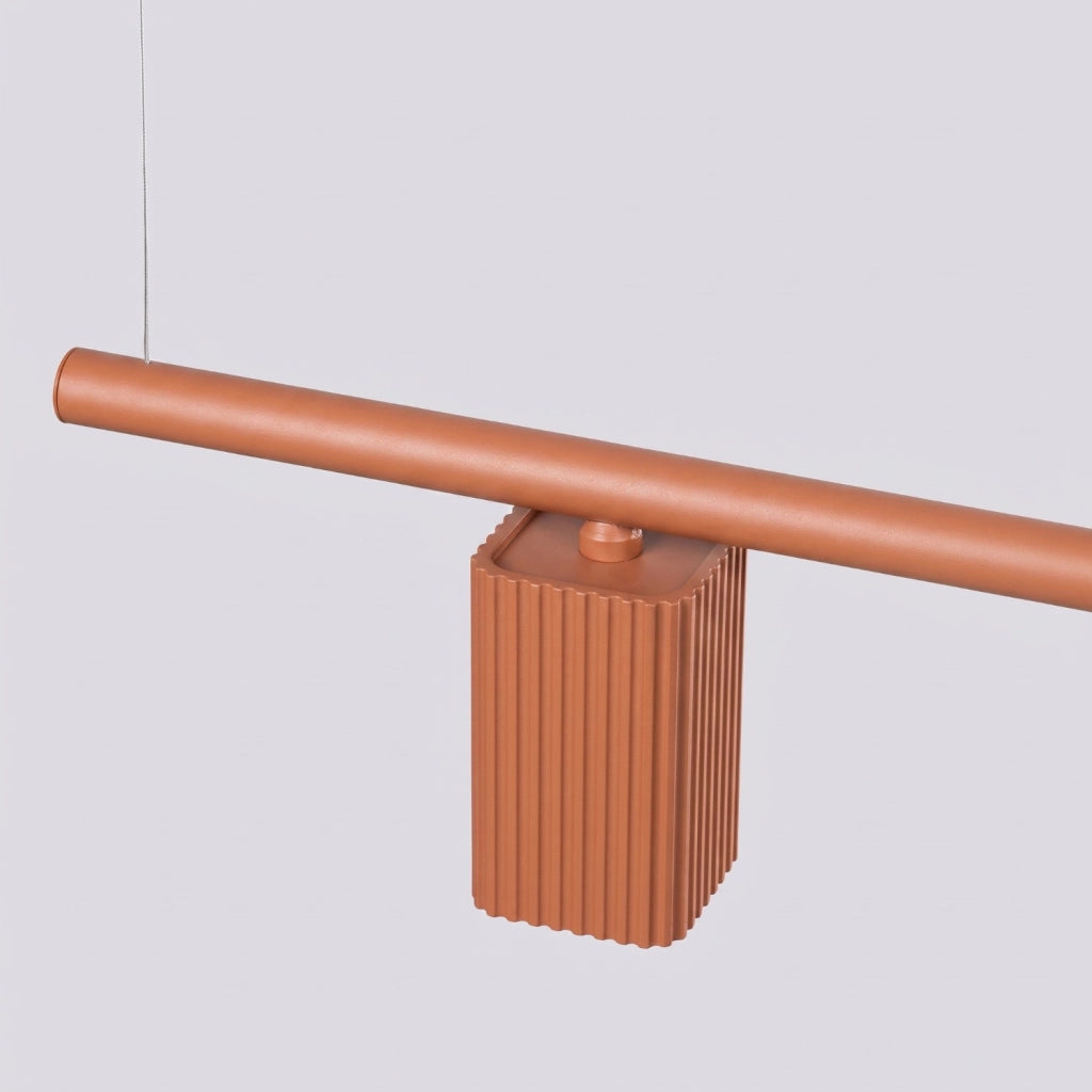 Lampadario RAYO 4 ocra rossa