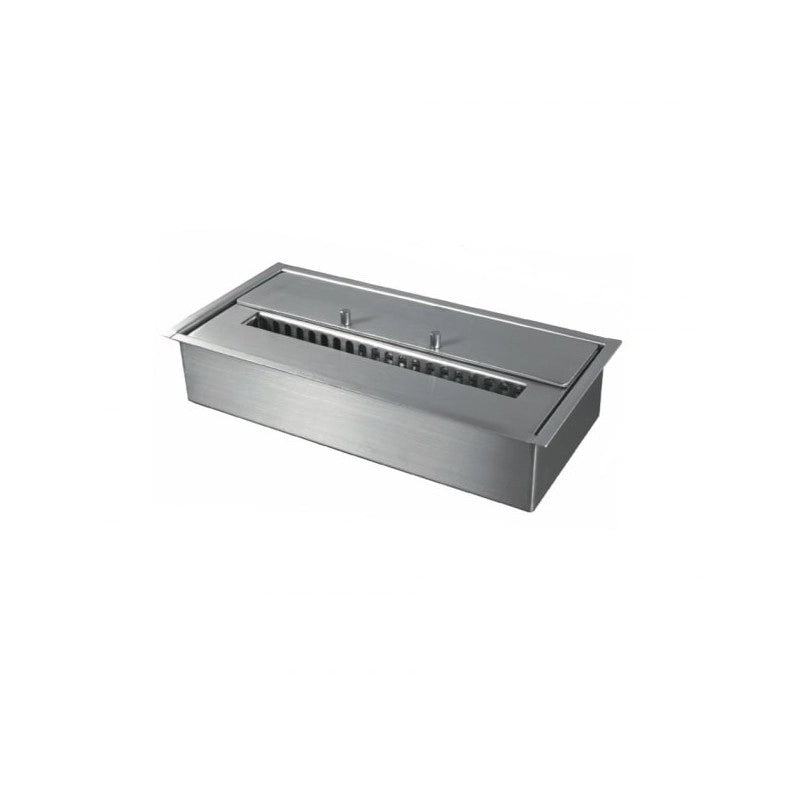Biobruciatore da inserto 2 L con serbatoio troppo pieno, fibra assorbente e spegnifiamma – per camini a bioetanolo – Tecno Air System