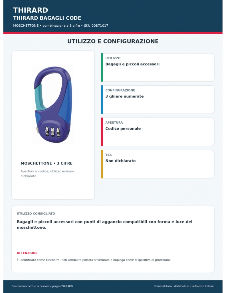 Moschettone con combinazione modificabile a 3 cifre – Serrurerie de Picardie