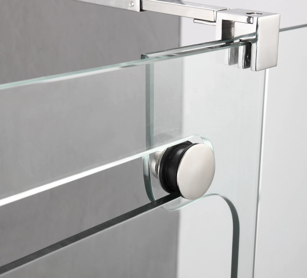 Box doccia angolare VETRUM fisso + scorrevole + laterale fisso 175x80 cm (171-176/77-79) acciaio inox