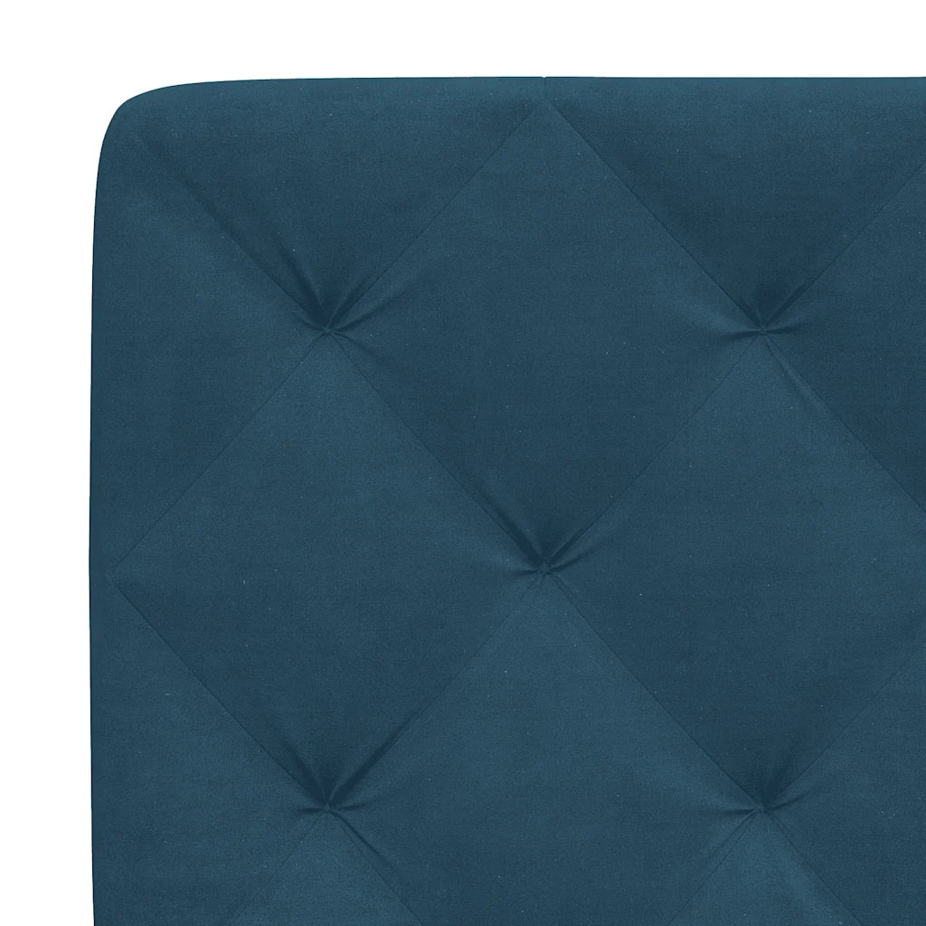 Giroletto con LED senza Materasso Blu 160x200 cm in Velluto 3213865