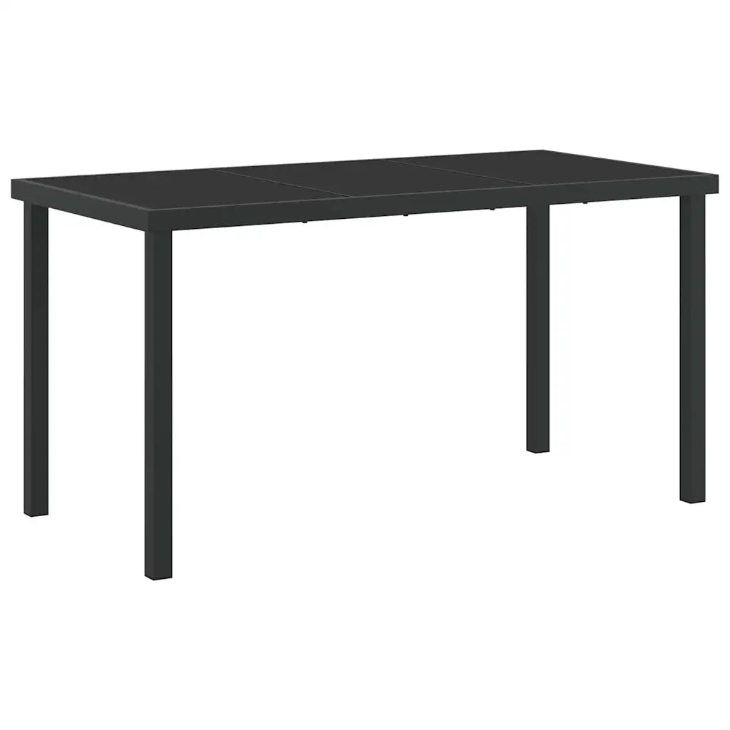 Set da Pranzo per Giardino 5 pz Nero polyrattan 3379753