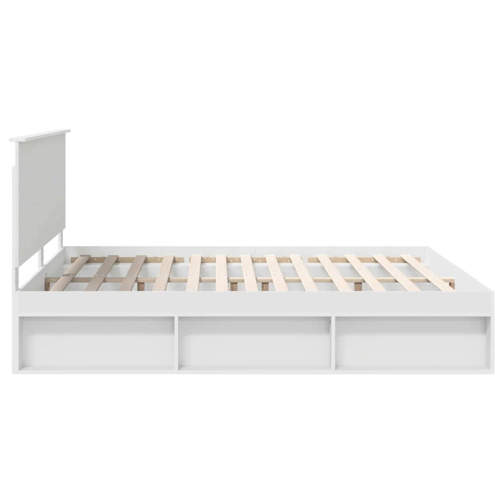 Letto matrimoniale | Letto per adulti | Struttura del letto Bianco 180 x 200 cm Pino massello