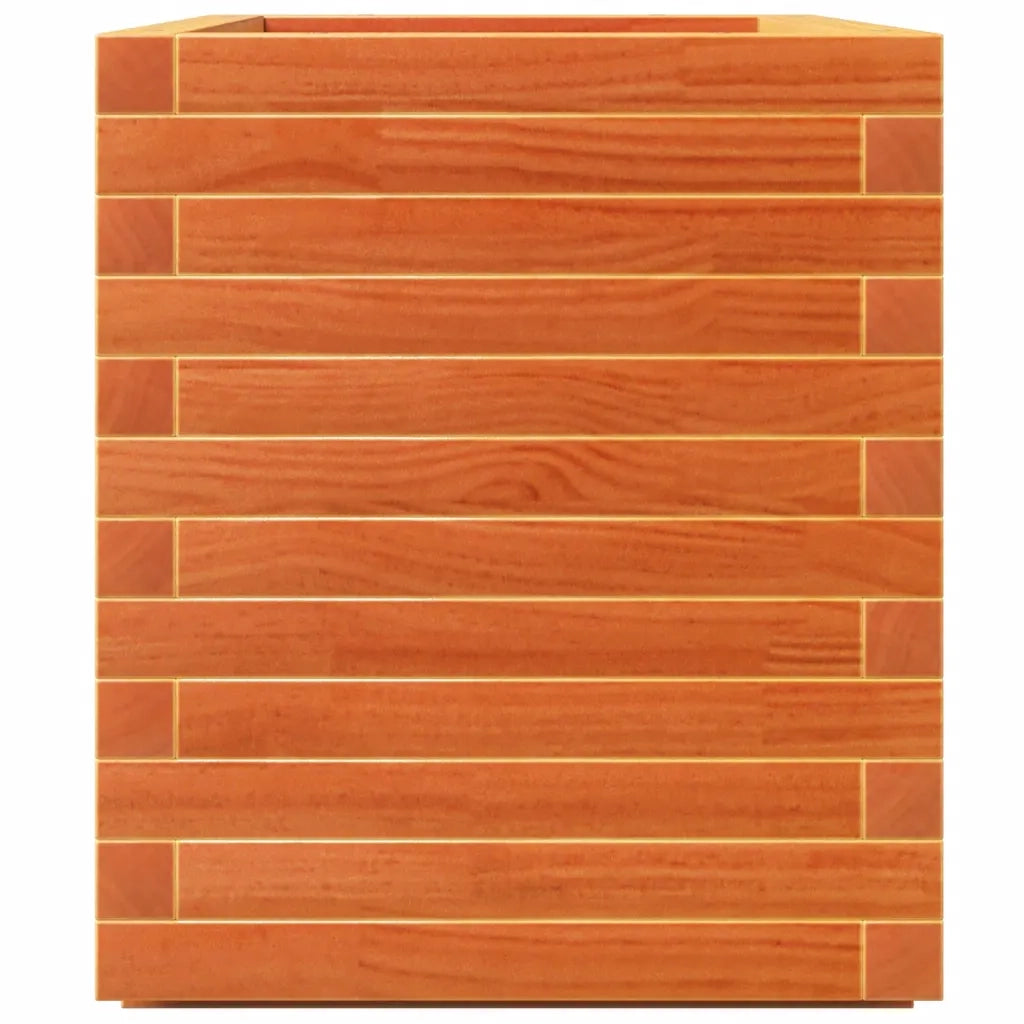 Fioriera Giardino-Vaso da Esterno-Contenitore per Piante Marrone Cera 70x40x49,5cm Legno Massello Pino 560212