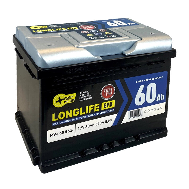 BATTERIA AUTO MV STARTSTOP 60AH 570A TECNOL EFB