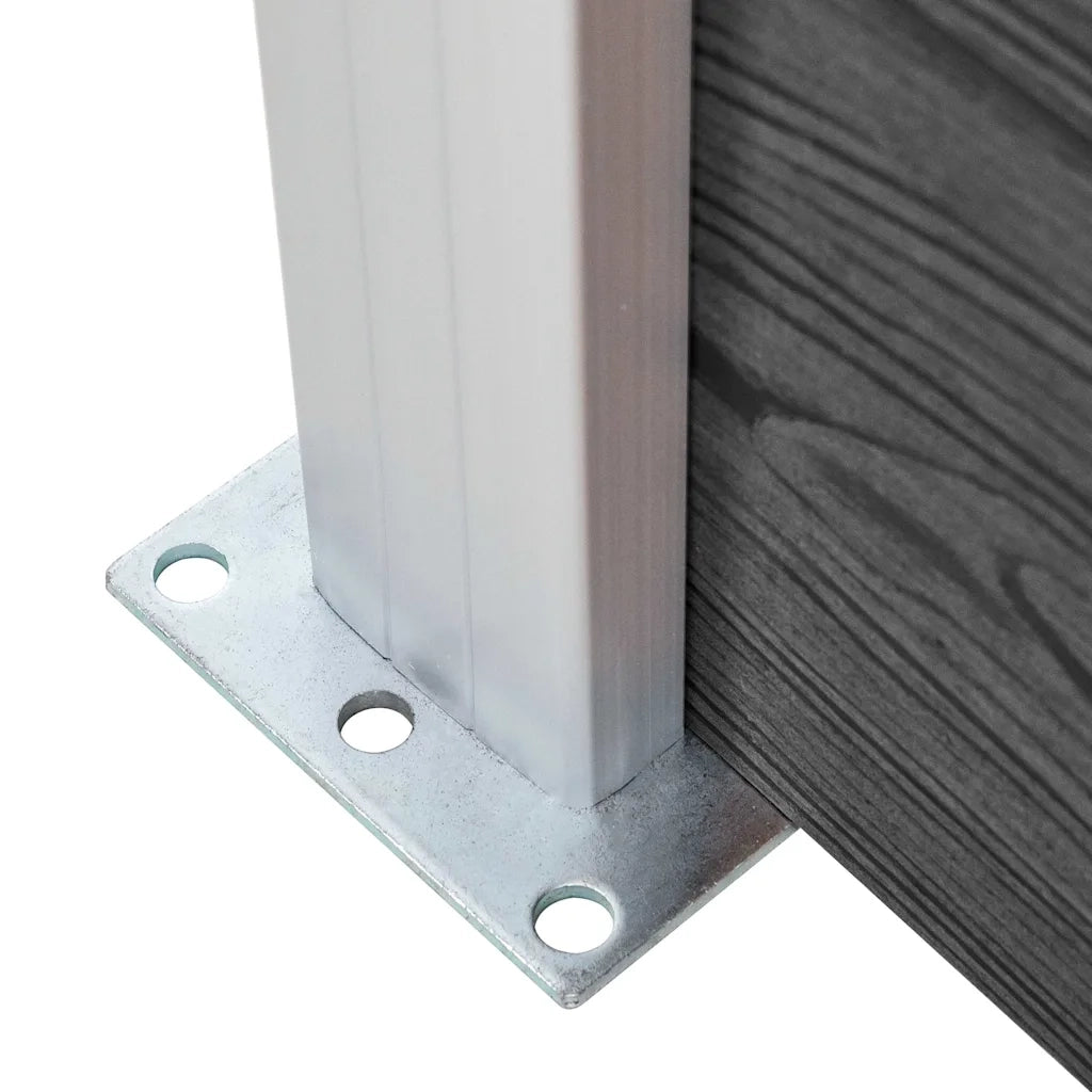 Set Pannelli di Recinzione in WPC 699x186 cm Nero 3070431