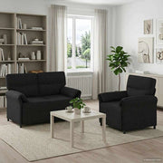 Set di divani 2 pz Nero Tessuto 3424845