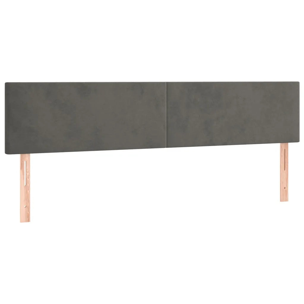 Giroletto a Molle con Materasso Grigio Scuro 160x200 cm Velluto 3141192