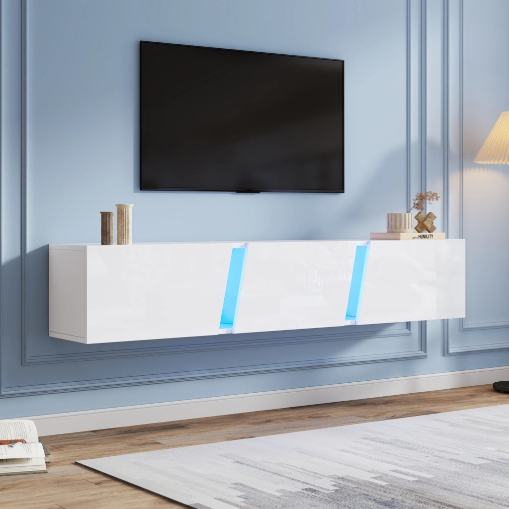 Mobile porta TV sospeso bianco 180 cm