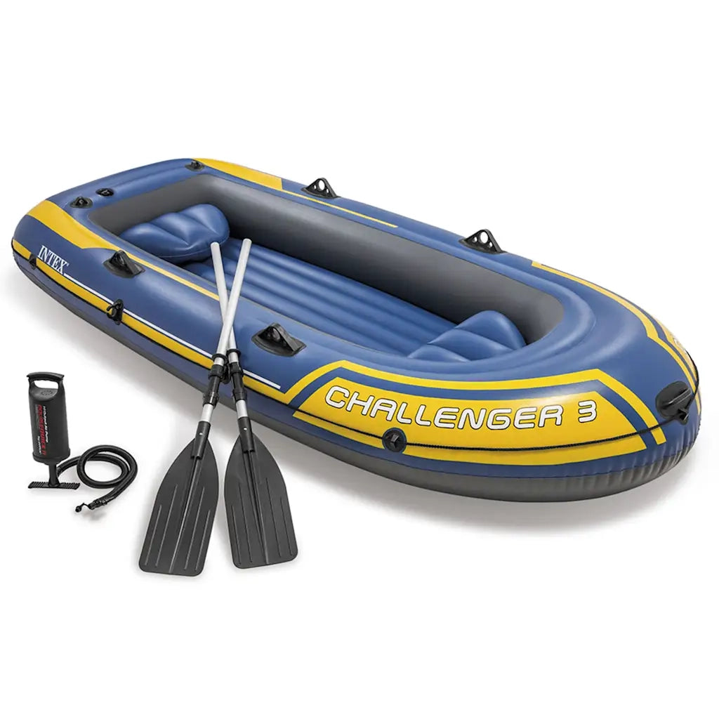 INTEX Set Gommone Gonfiabile con Remi e Pompa Challenger 3 90799