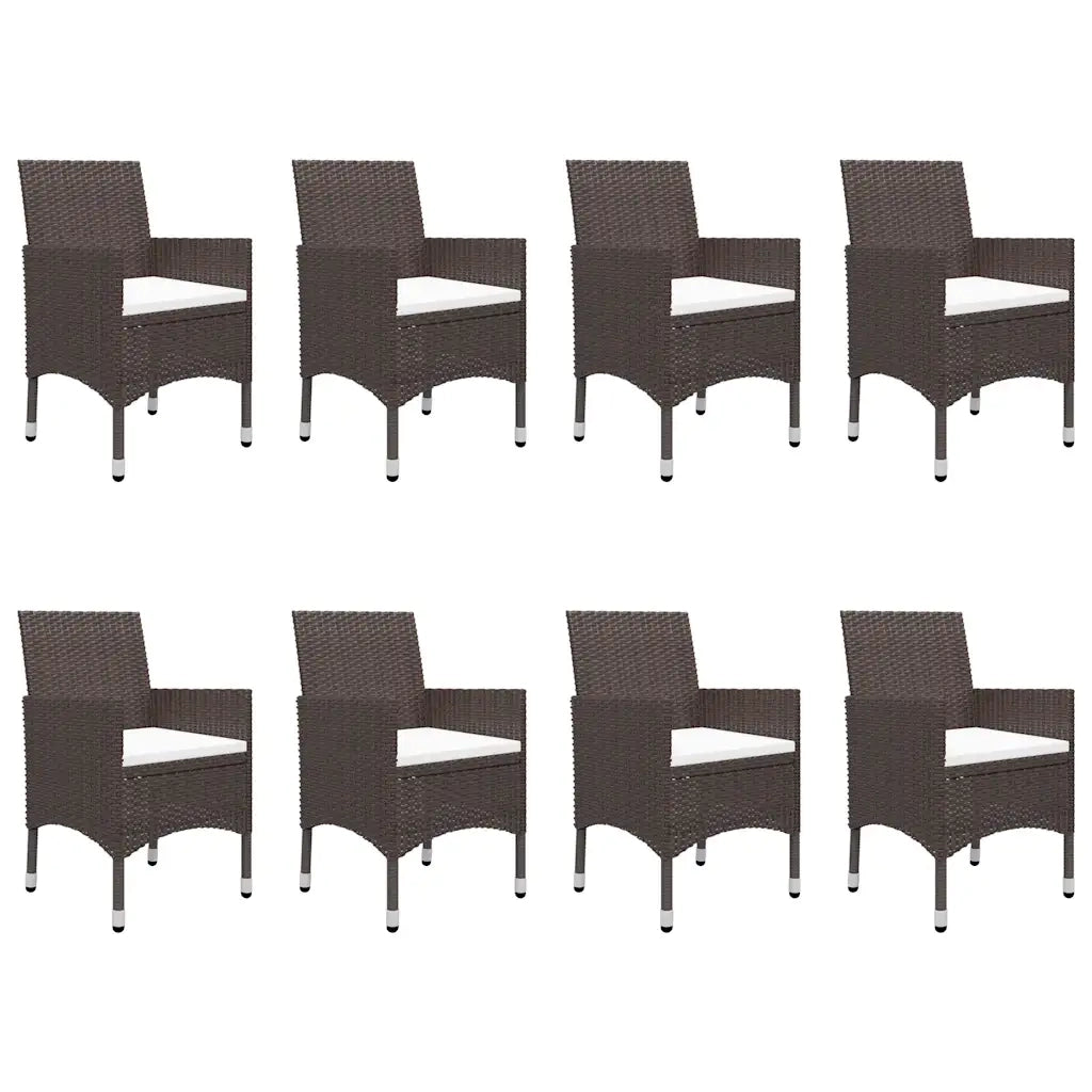 Set da Pranzo da Giardino 9 pz Marrone 3067862