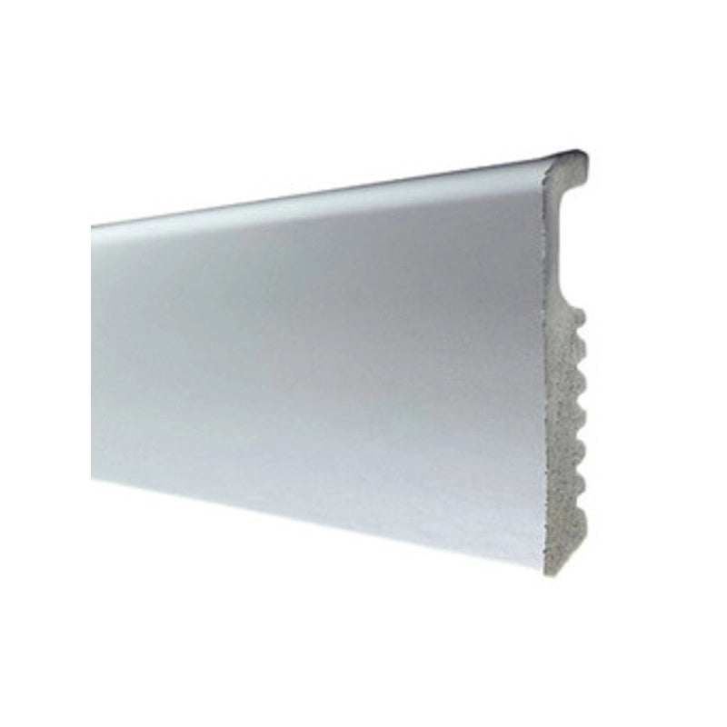 BATTISCOPA 75X8 POLISTIRENE LISCIO 200 CM ALLUMINIO- 10,0 pz