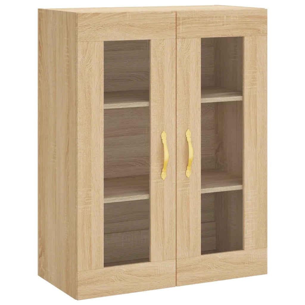 Mobiletto a muro moderno di design con pratico spazio contenitivo 69,5 x 34 x 90 cm legno di rovere Sonoma 02_0048612