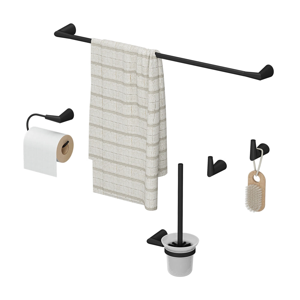 Vicco Set accessori bagno Nero 5 parti