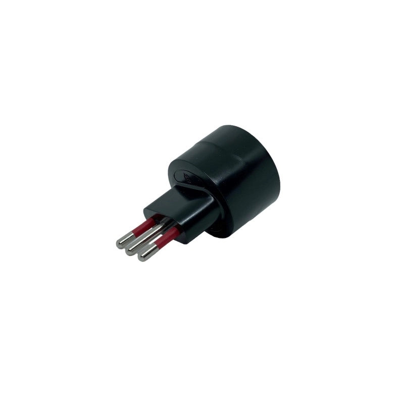ADATTATORE SEMPLICE SCHUKO 10A ROSI 2P+T - prese 10 2P+T, Col. Nero - ROSI