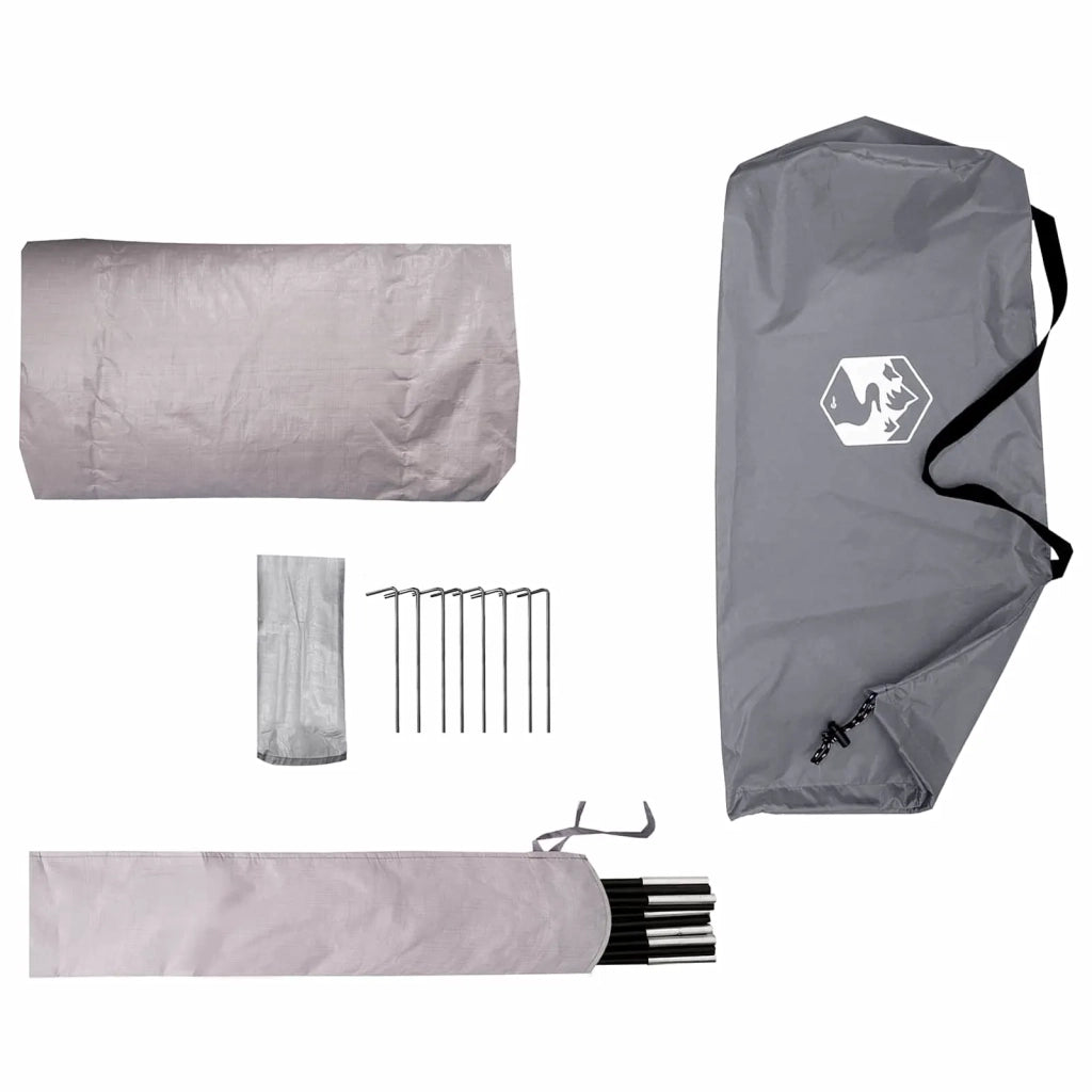Tenda a tunnel 4 persona Grigio e arancione 42018567
