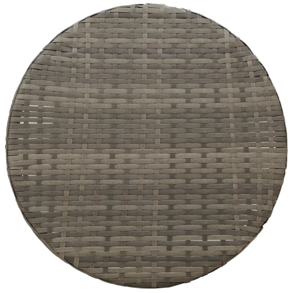 Set da Bistr¨° 3 pz | Set Salotto da Giardino con Cuscini Grigio in Polyrattan