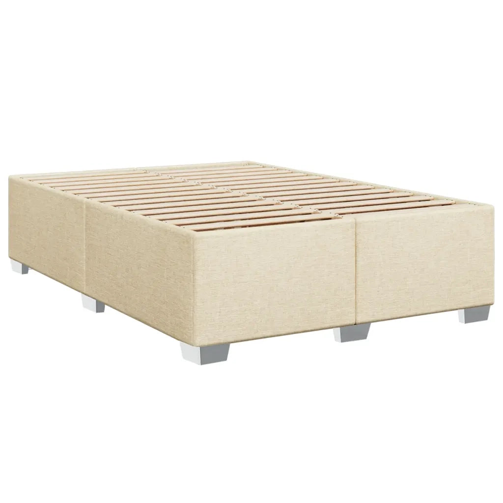 Letto matrimoniale | Letto per adulti | Giroletto senza Materasso Crema 160x200 cm in Tessuto