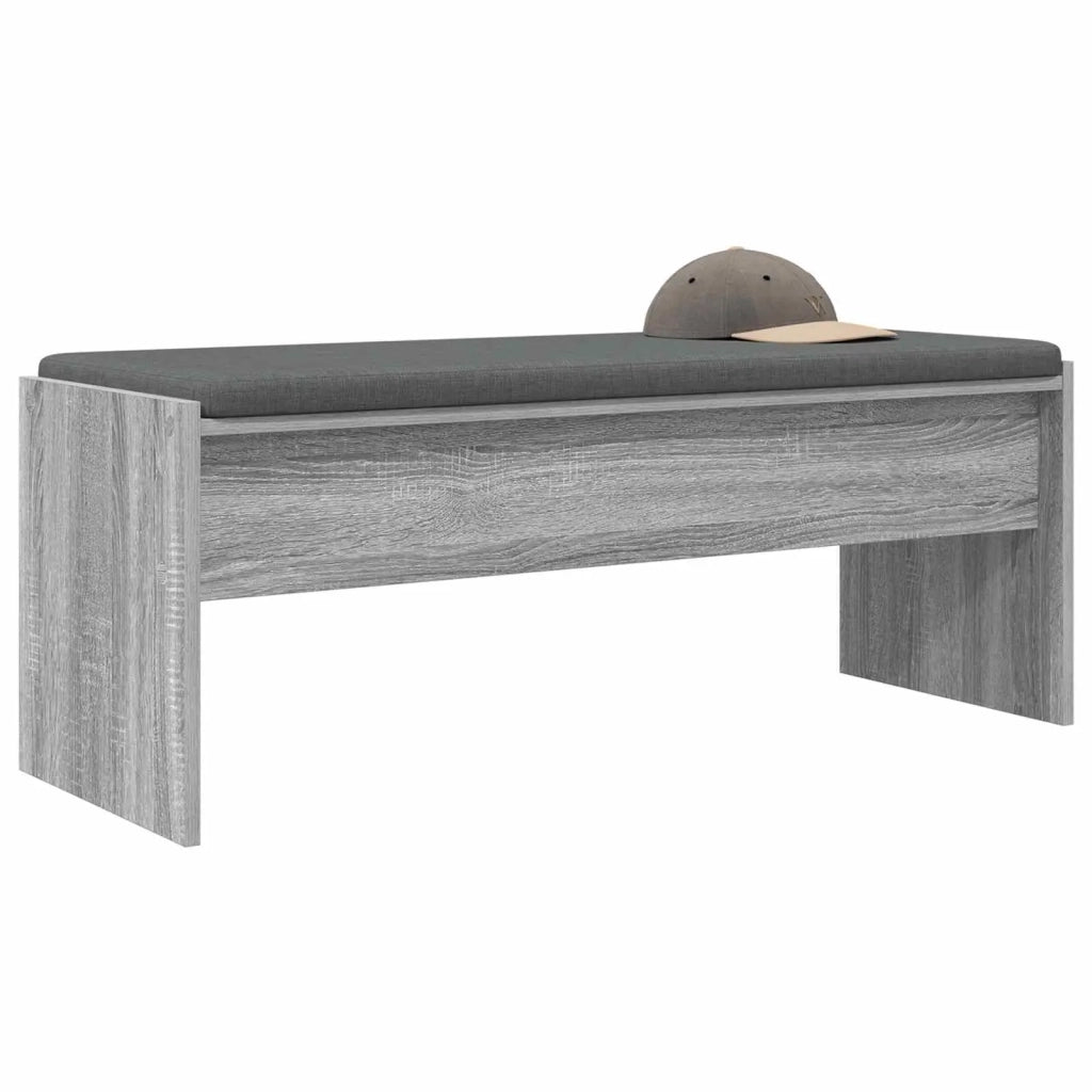 Panca per ingresso con cuscino Grigio Sonoma 103 x 38 x 40 cm 891565