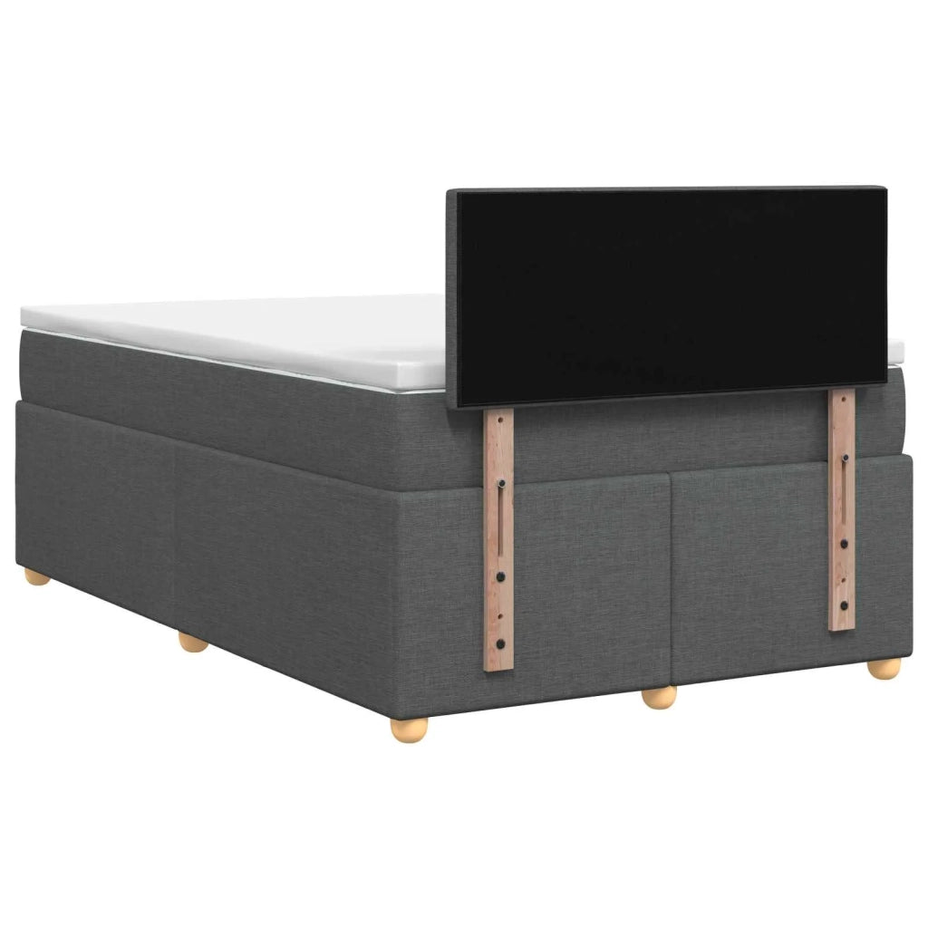 Letto box spring con materasso Grigio Scuro 120 x 190 cm 3452374