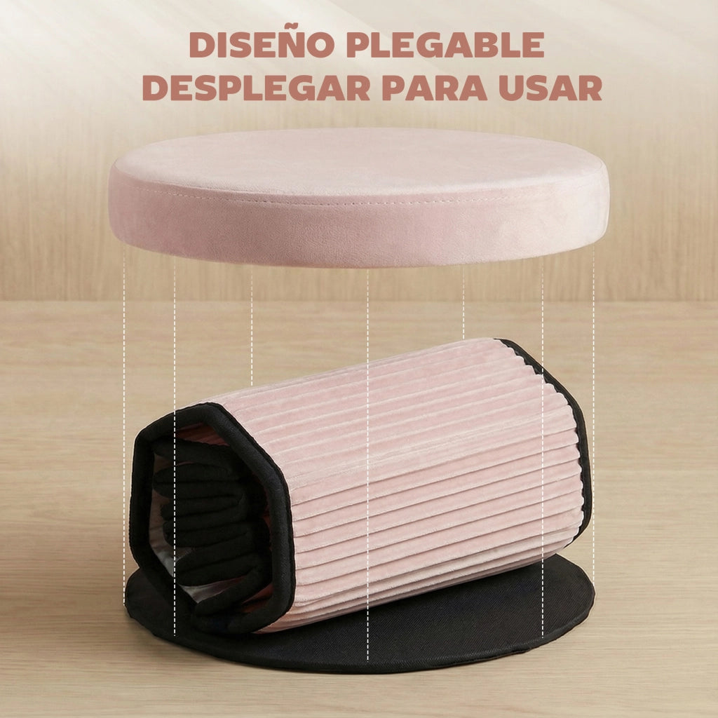 Pouf Contenitore Rotondo ¨C Minimal ¨C Rosa Velluto 38x38x38 cm