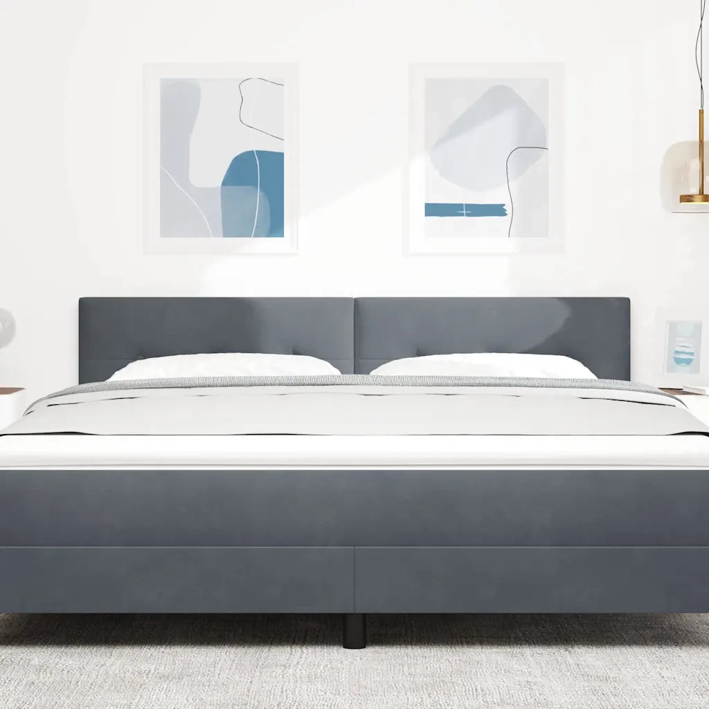 Testiera | Testata Grigio scuro 180 cm Velluto