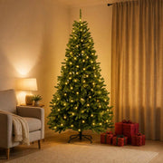 Albero di Natale Artificiale con Rami Pieghevoli 240 cm 600 LED 42054574