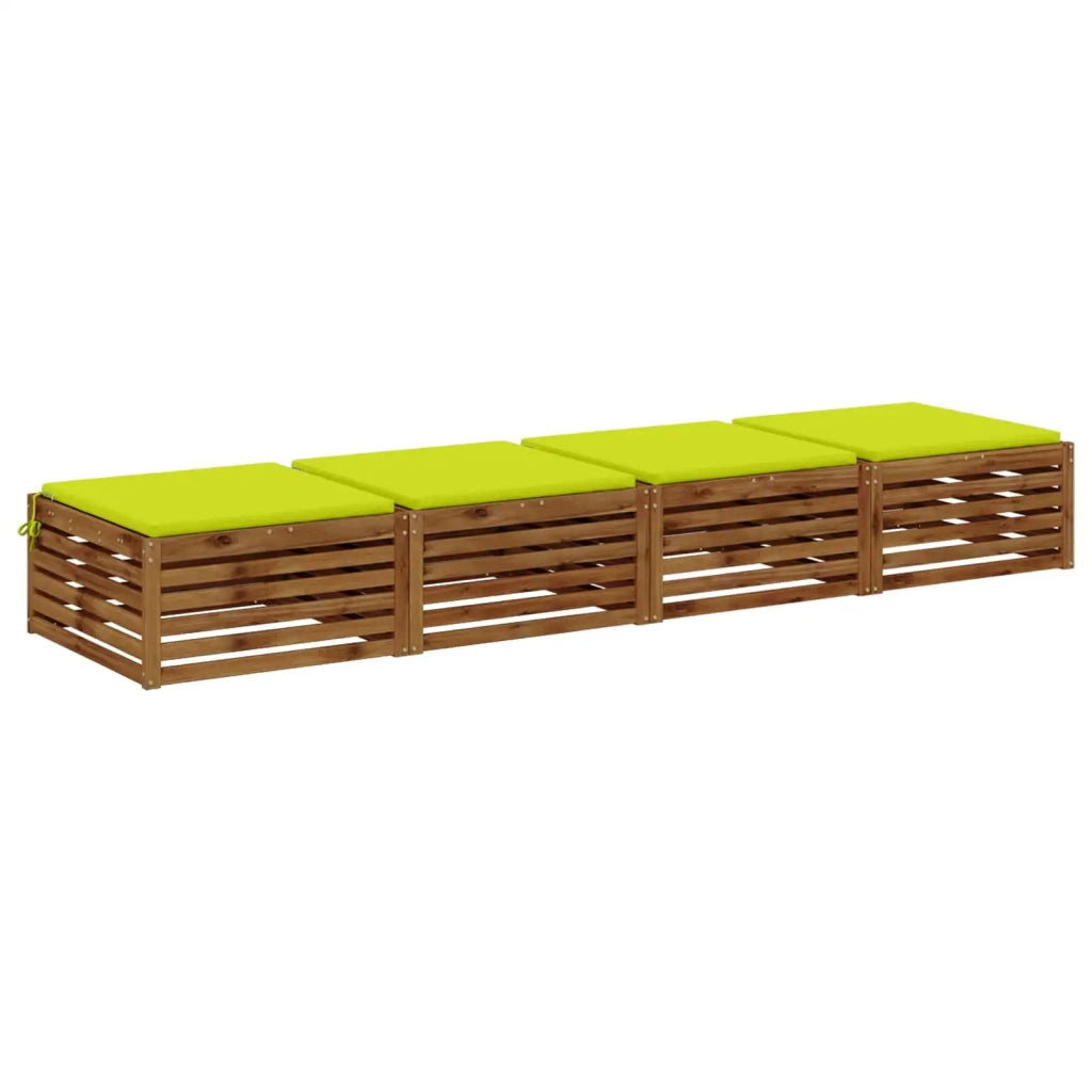 Cuscini per Seduta SOEST 4 pz 100% Poliestere Verde brillante. 944788