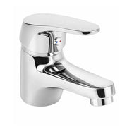 Miscelatore rubinetto europa per lavabo in ottone colore cromato con piletta