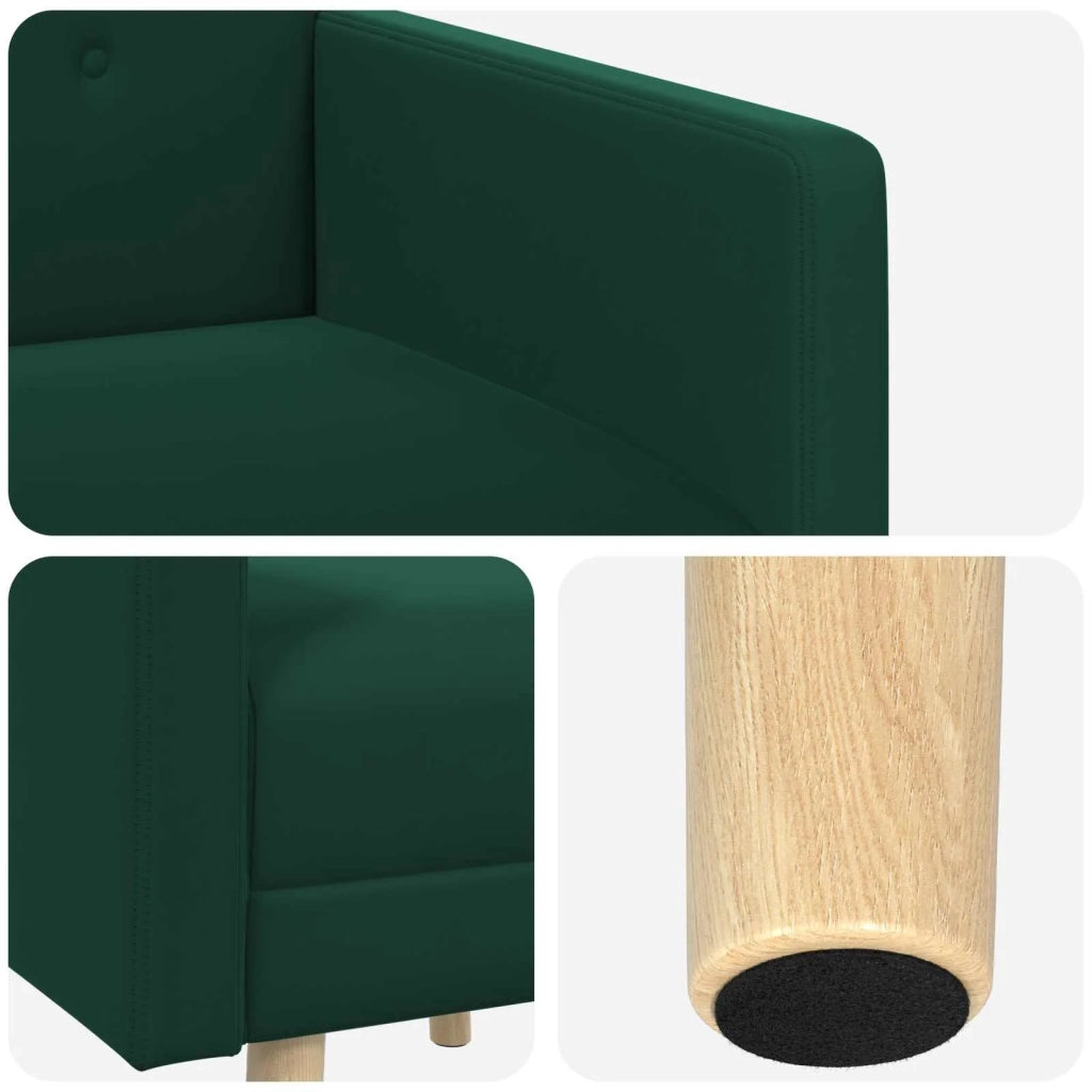 Poltrona decorativa Verde Scuro Velluto 42044797
