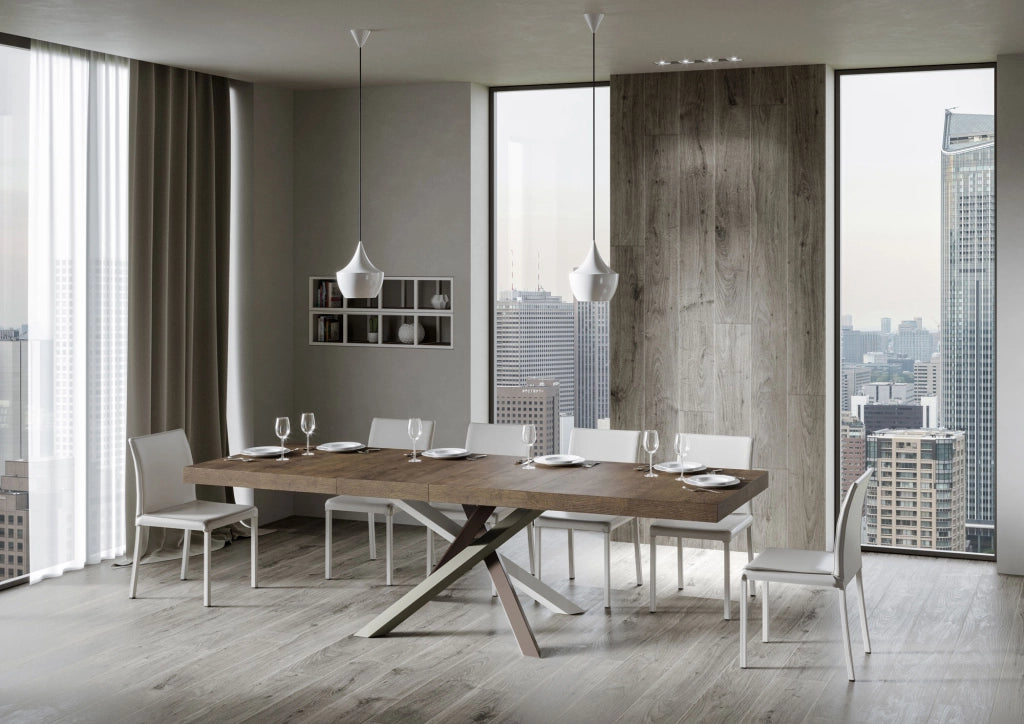 Tavolo allungabile 90x120/224 cm Volta Premium Noce telaio 4/C