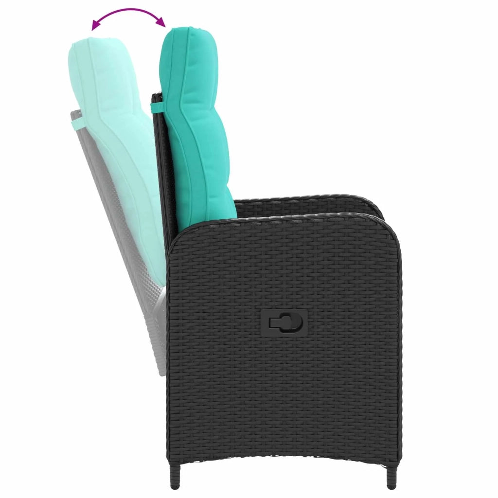 Set da pranzo per esterni 9 pz polyrattan 3422309