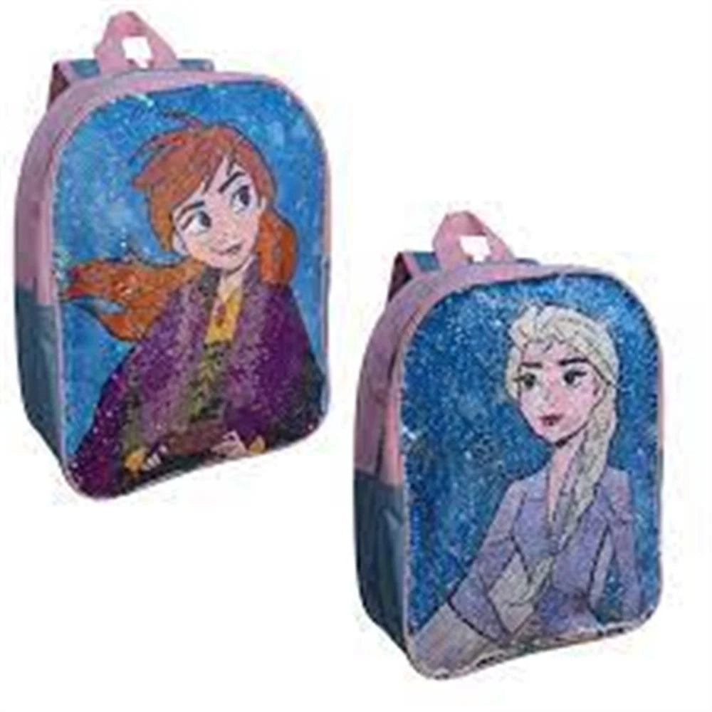 Trade Shop - Zaino Zainetto Paillettes Reversibile Frozen Per Asilo Tempo Libero Bambine 757357 -