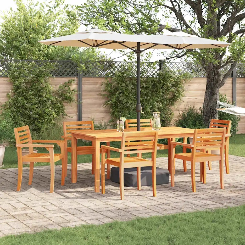 Set da Pranzo per Giardino 7 pz Marrone 3375673