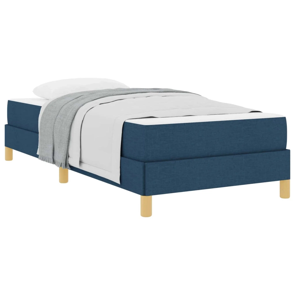 Letto a molle con materasso Blu 80 x 200 cm Tessuto