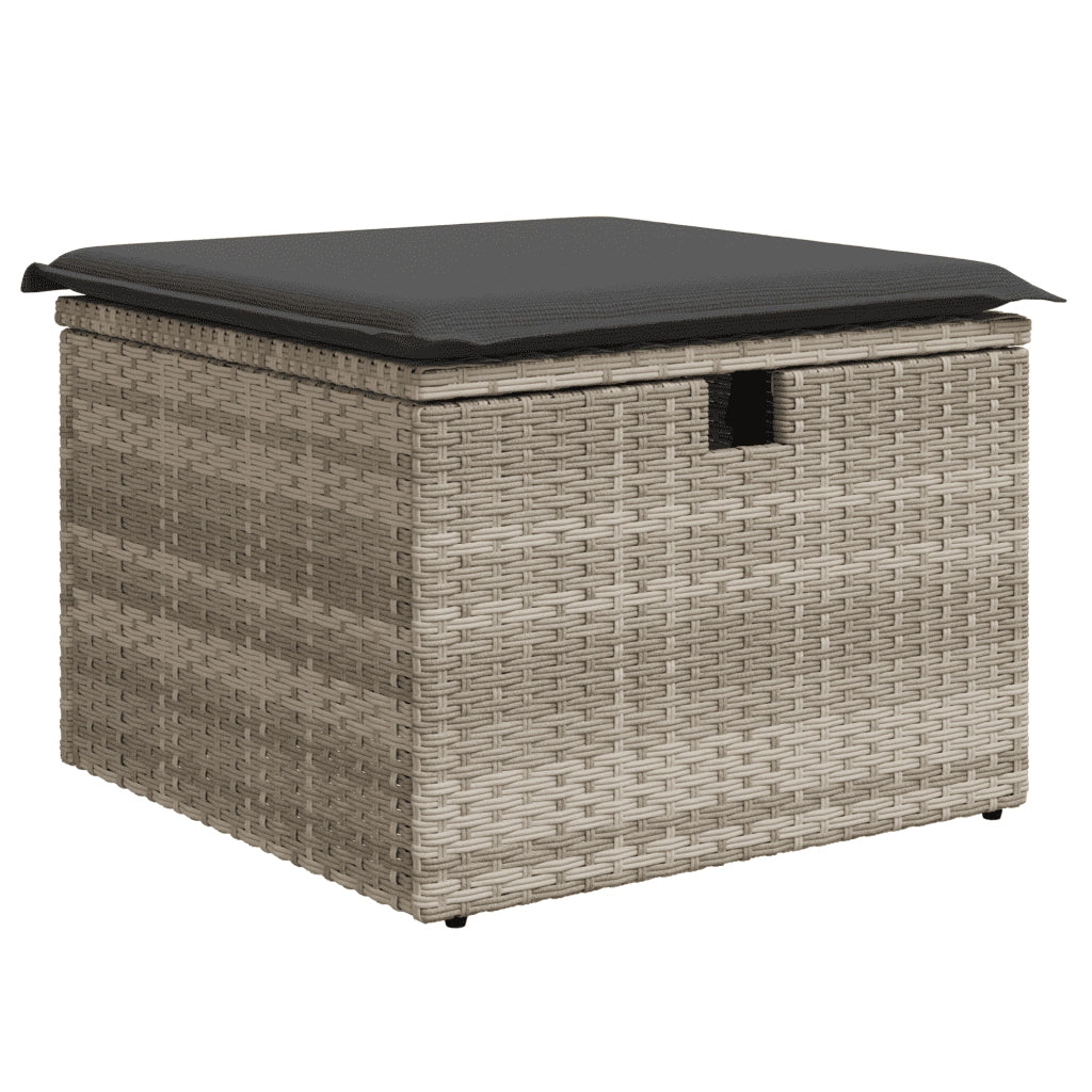 Set Divano da Giardino 8pz con Cuscini Grigio Chiaro Polyrattan 3264448