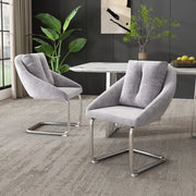 Sedia da pranzo 59x65x82 cm grigia – set da 2 con cuscino