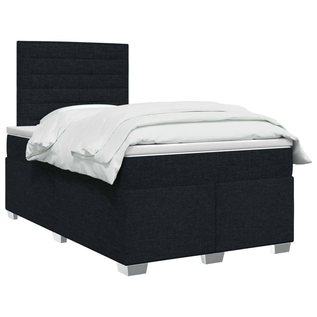 Letto box spring con materasso Nero 120 x 190 cm Tessuto 3453355